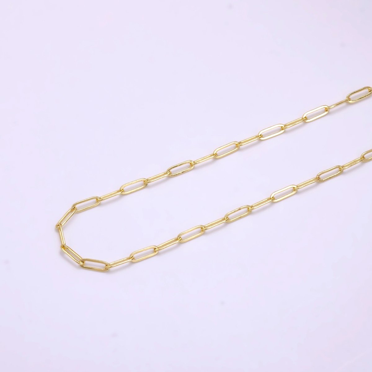 14K Gold Filled 3mm Paperclip Jewelry Chain