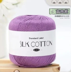 50g Soft Silk Lace Cotton Crochet Yarn