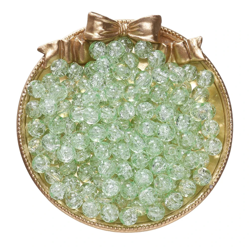8mm Glass Crackle Spacer Beads