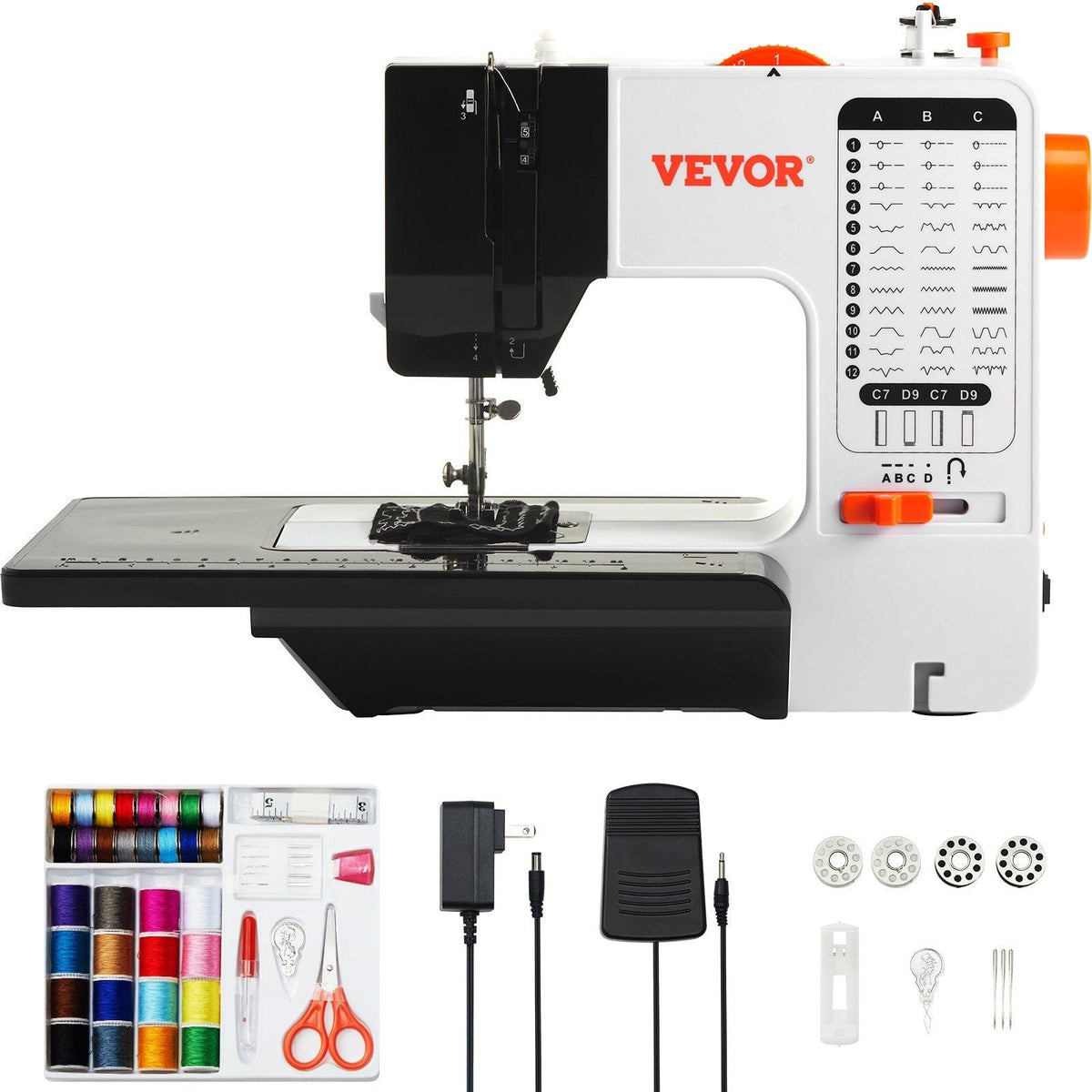 38-Stitch Sewing Machine with Extension Table