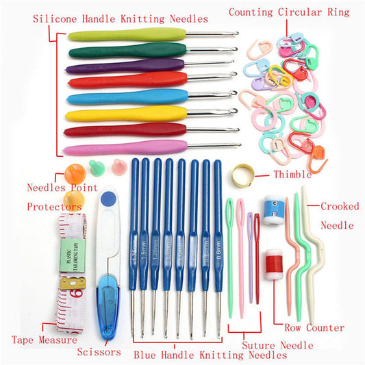 Handmade Crochet Tool Set with Storage Bag