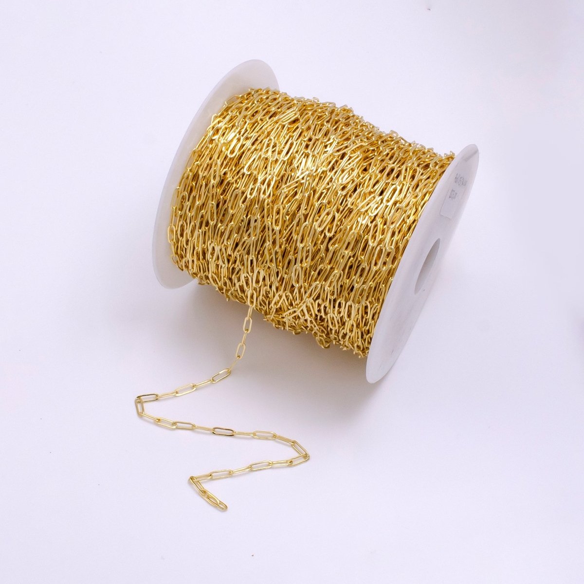 14K Gold Filled 3mm Paperclip Jewelry Chain