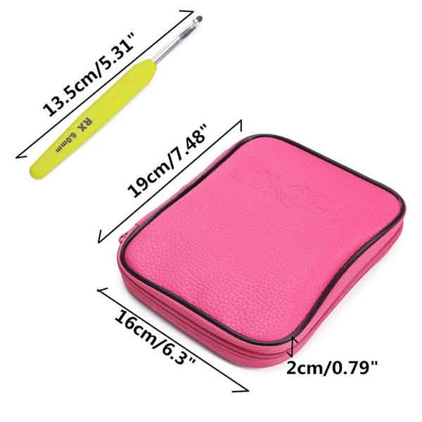 16-Piece Colored Crochet Hooks Yarn