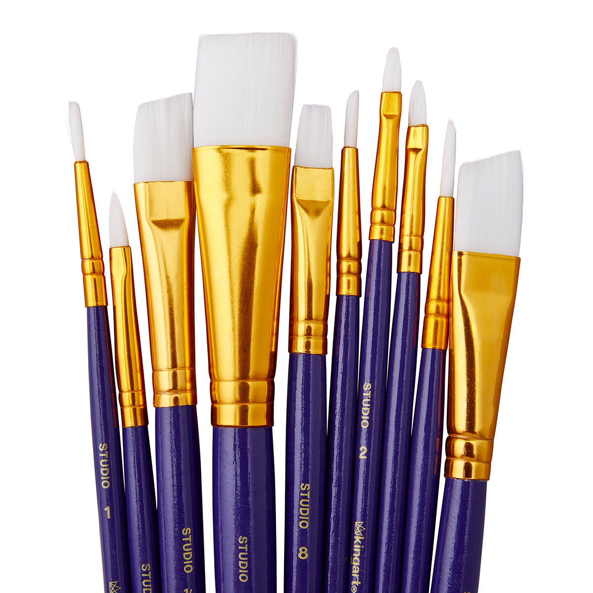 Studio White Nylon Brush Set 10-Piece