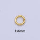 24K Gold Filled Jump Rings 5-8mm