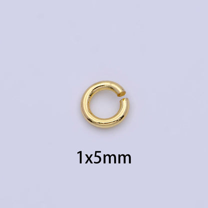 24K Gold Filled Jump Rings 5-8mm