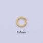 24K Gold Filled Jump Rings 5-8mm
