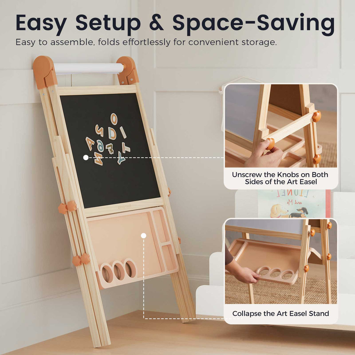 Caramel Magnetic Easel for Kids