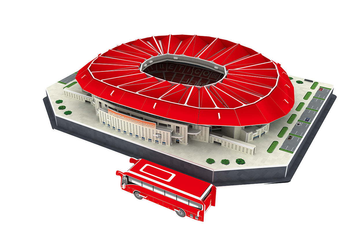 3D Football Stadium Jigsaw Building Model