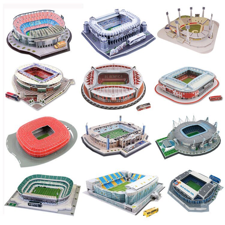 3D Football Stadium Jigsaw Building Model