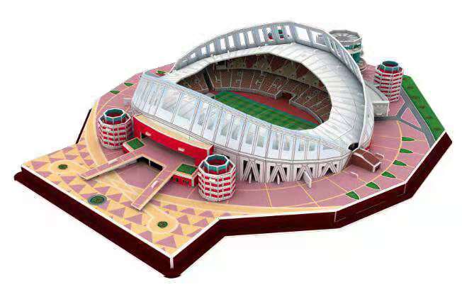 3D Football Stadium Jigsaw Building Model