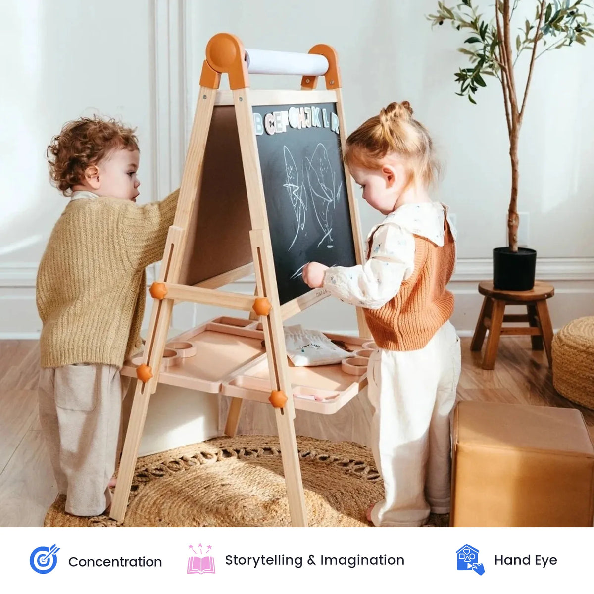 Caramel Magnetic Easel for Kids