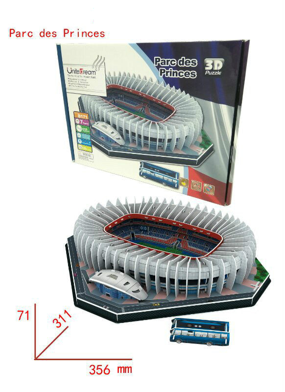 3D Football Stadium Jigsaw Building Model