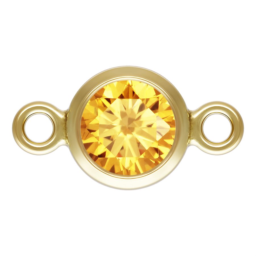 14K Gold Filled 4mm Birthstone Connectors