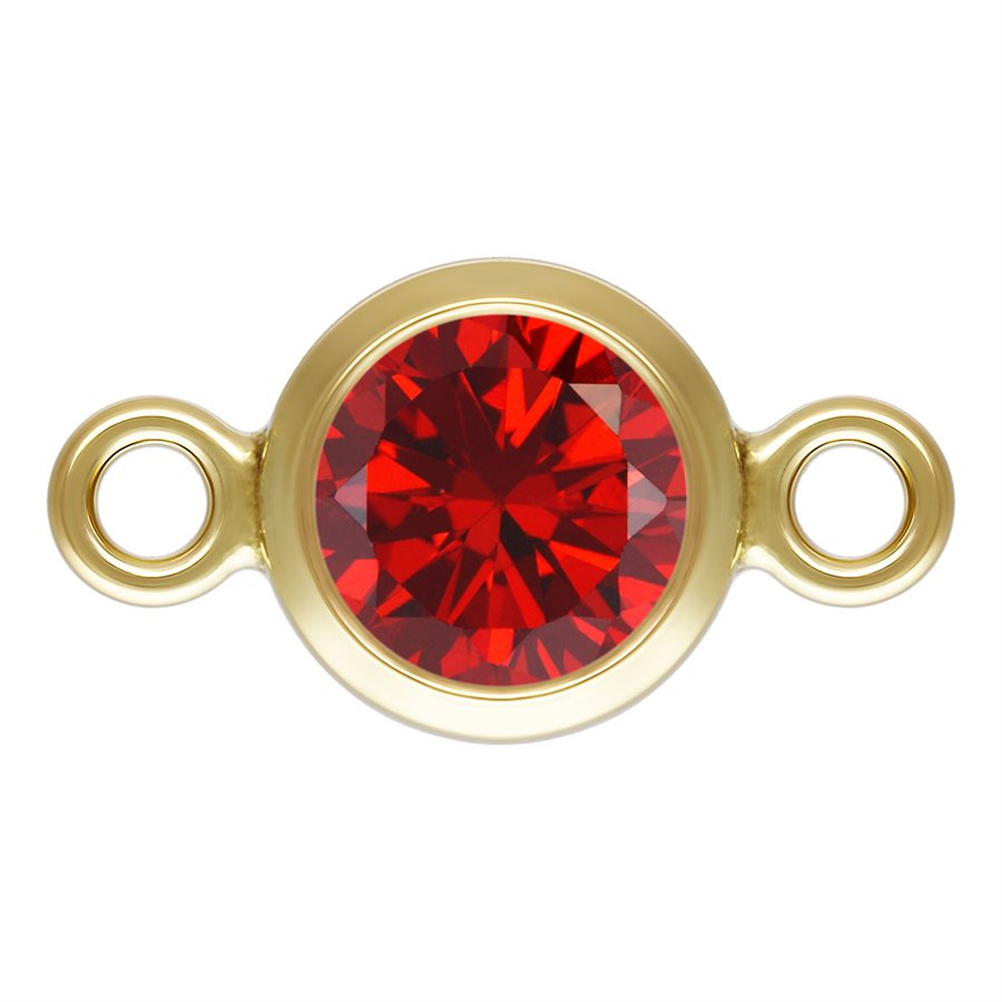 14K Gold Filled 4mm Birthstone Connectors