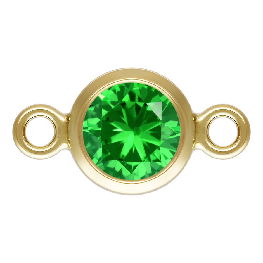 14K Gold Filled 4mm Birthstone Connectors
