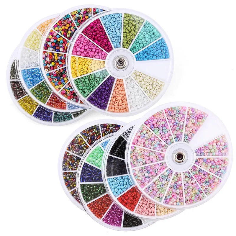 2000-Piece Glass Seed Beads Jewelry Set