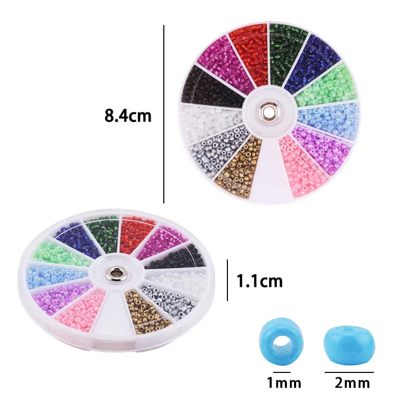 2000-Piece Glass Seed Beads Jewelry Set