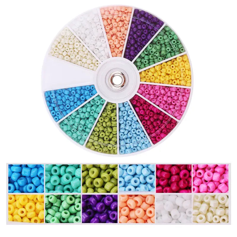 2000-Piece Glass Seed Beads Jewelry Set