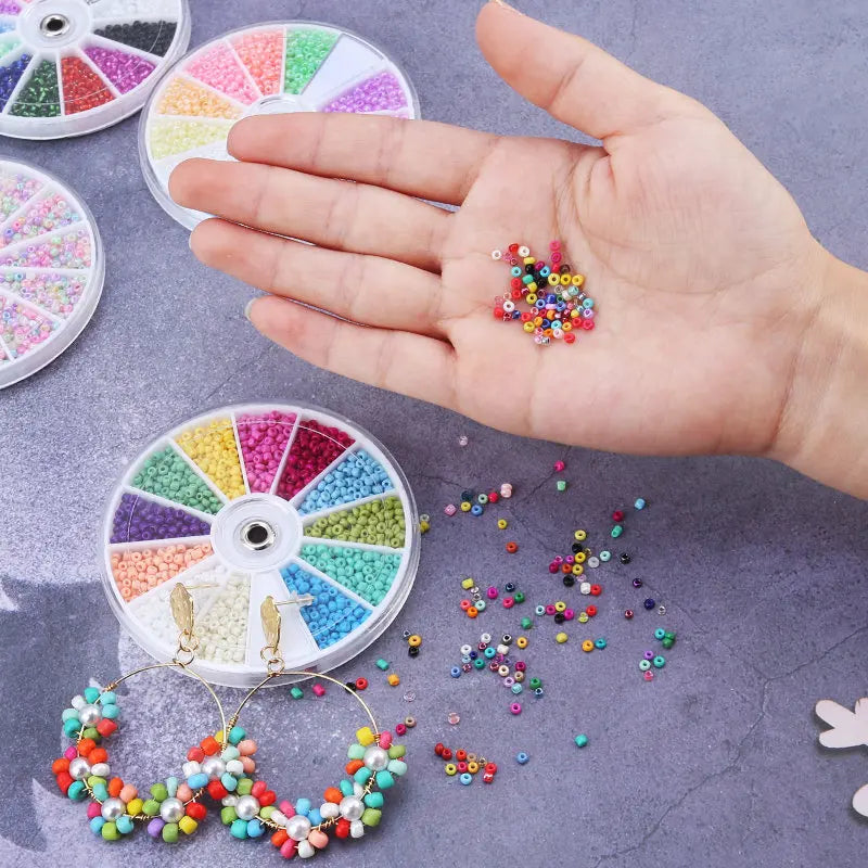 2000-Piece Glass Seed Beads Jewelry Set