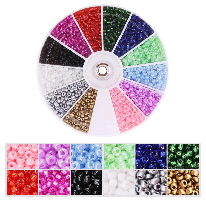 2000-Piece Glass Seed Beads Jewelry Set