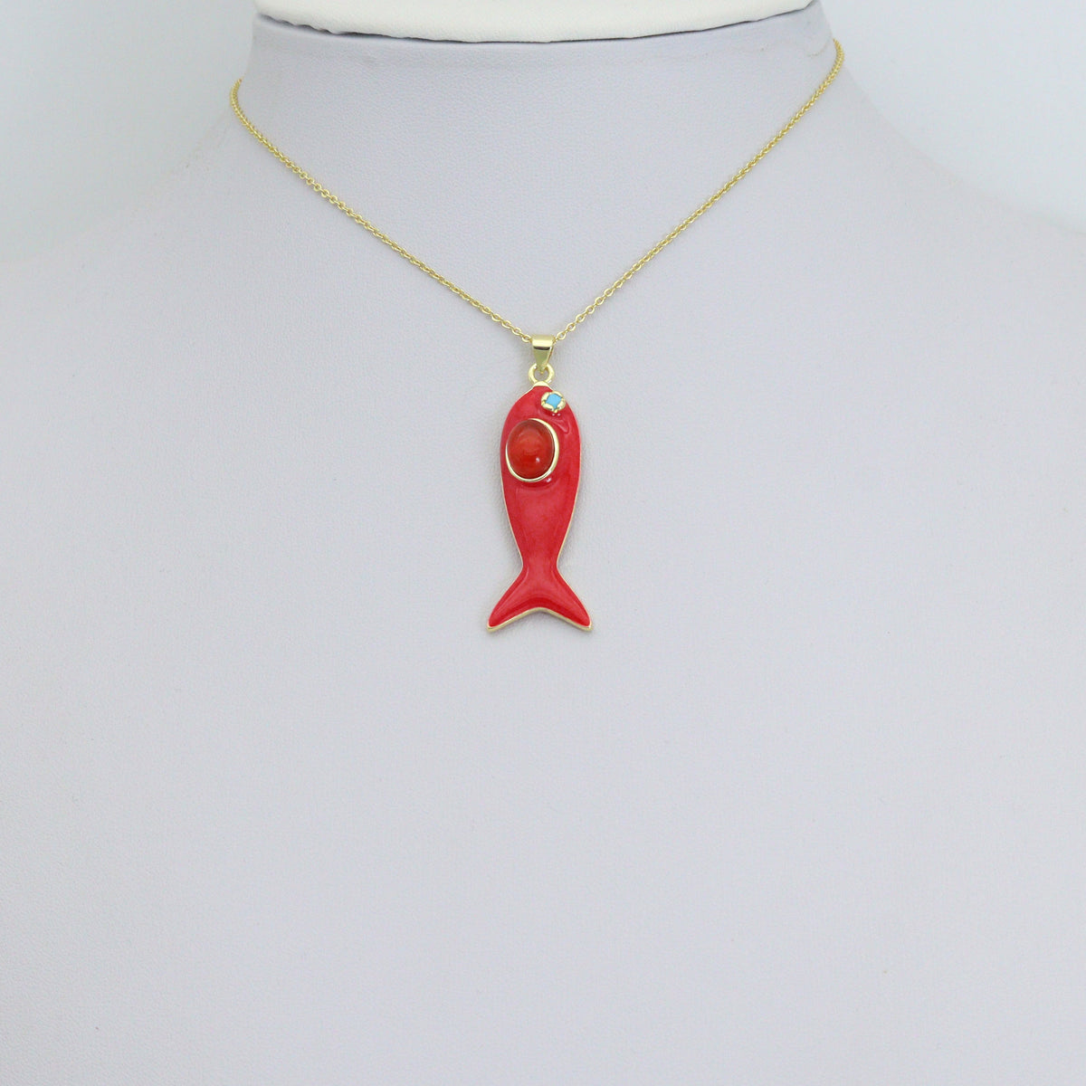 Colorful Enamel Fish Pendant Charm