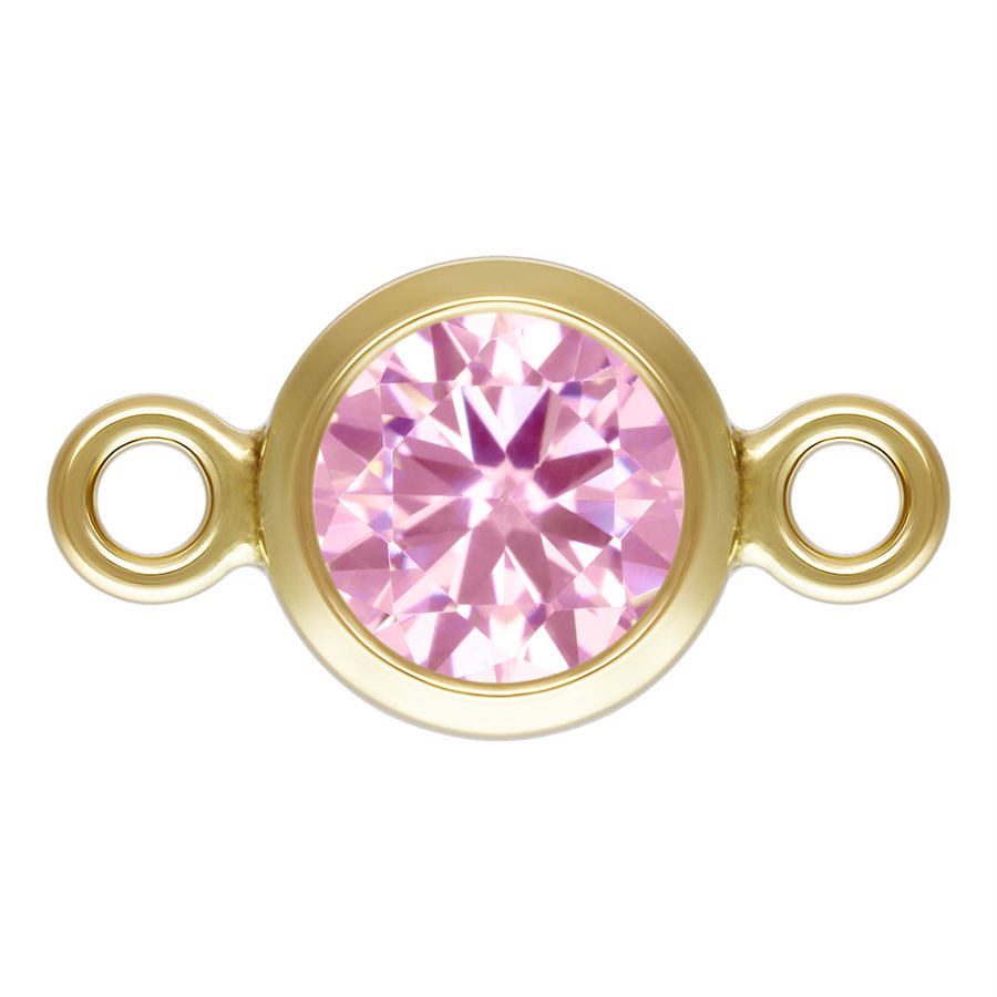 14K Gold Filled 4mm Birthstone Connectors