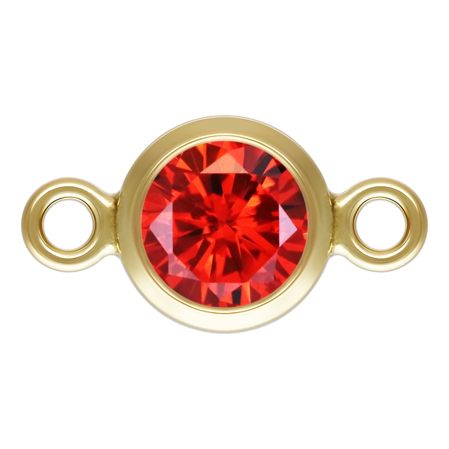 14K Gold Filled 4mm Birthstone Connectors