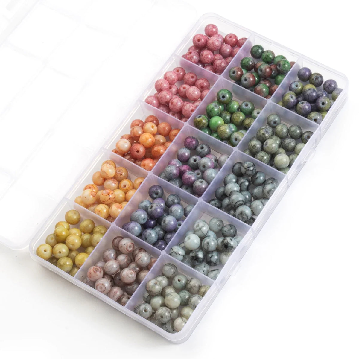 28-Color Glass Beads Bracelet Making Kit