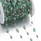 Mixed Stainless Steel Stone Bead Jewelry Chain
