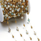 Mixed Stainless Steel Stone Bead Jewelry Chain