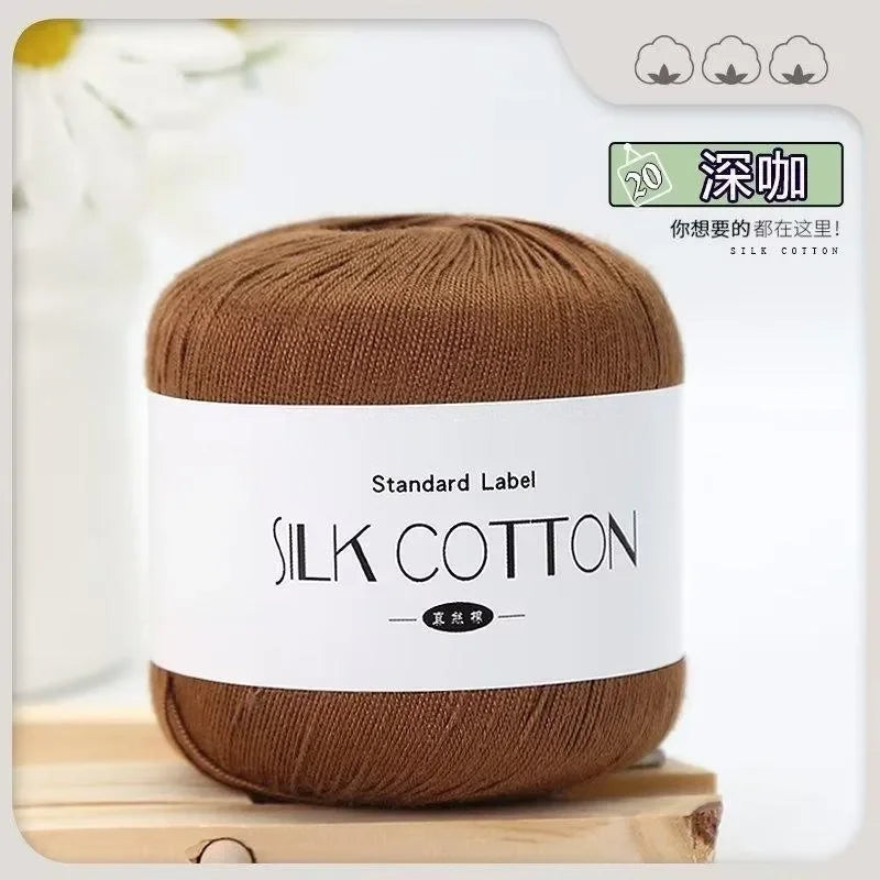 50g Soft Silk Lace Cotton Crochet Yarn
