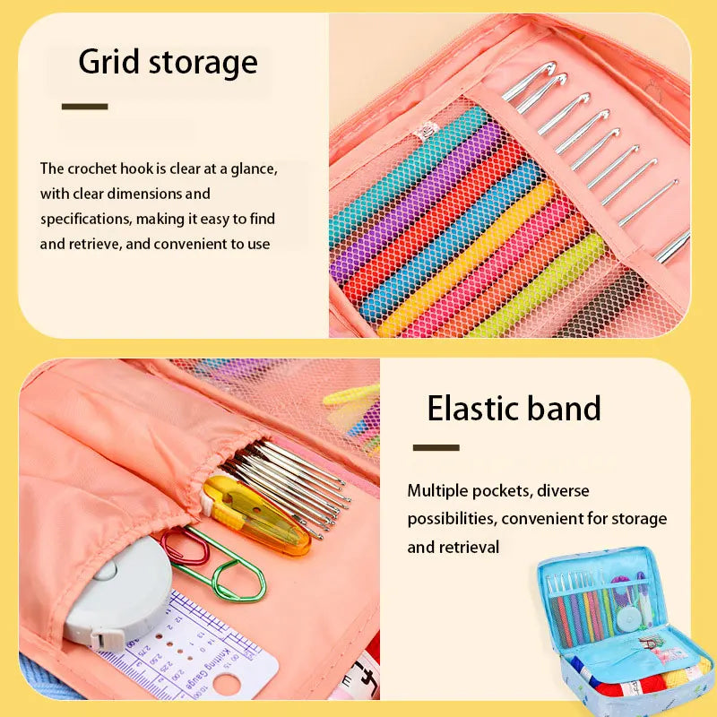Beginner Crochet Kit with Yarn & Hooks