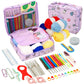 Beginner Crochet Kit with Yarn & Hooks