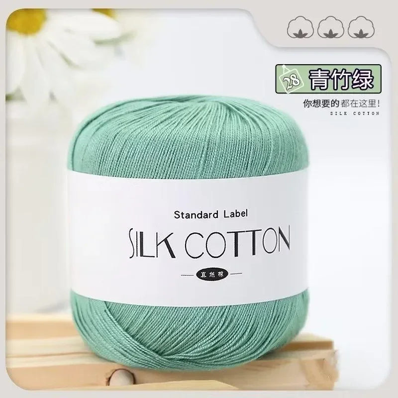 50g Soft Silk Lace Cotton Crochet Yarn
