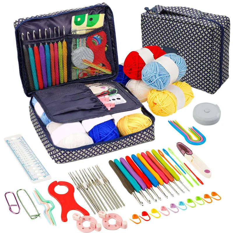 Beginner Crochet Kit with Yarn & Hooks