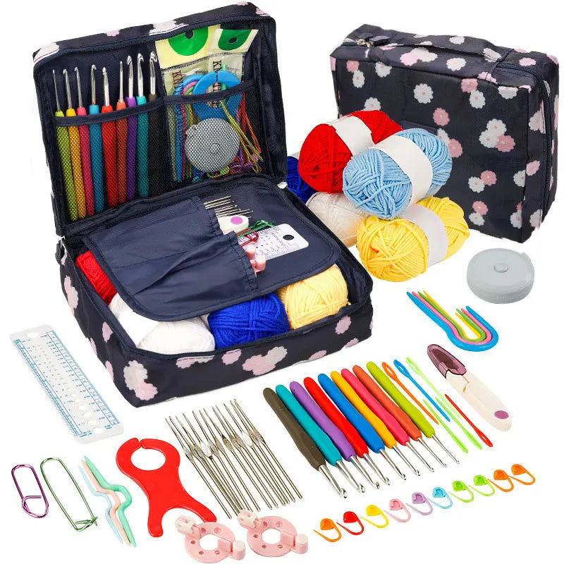 Beginner Crochet Kit with Yarn & Hooks