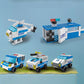 6-in-1 Police & Construction Vehicle Building Blocks Set