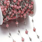 Mixed Stainless Steel Stone Bead Jewelry Chain