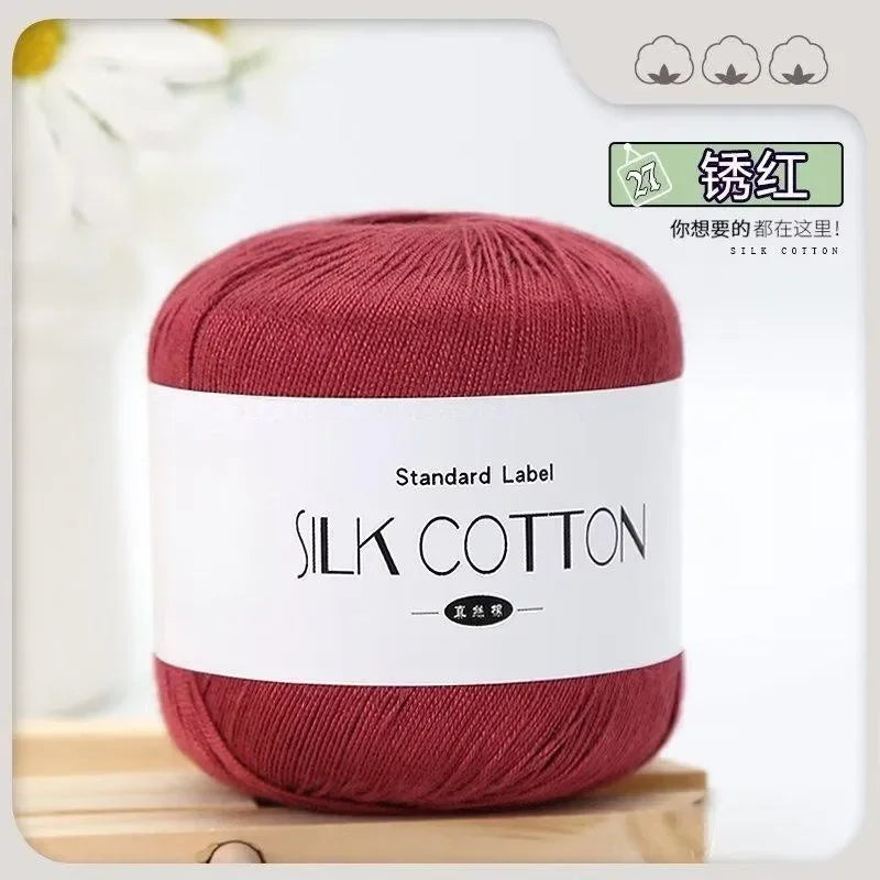 50g Soft Silk Lace Cotton Crochet Yarn