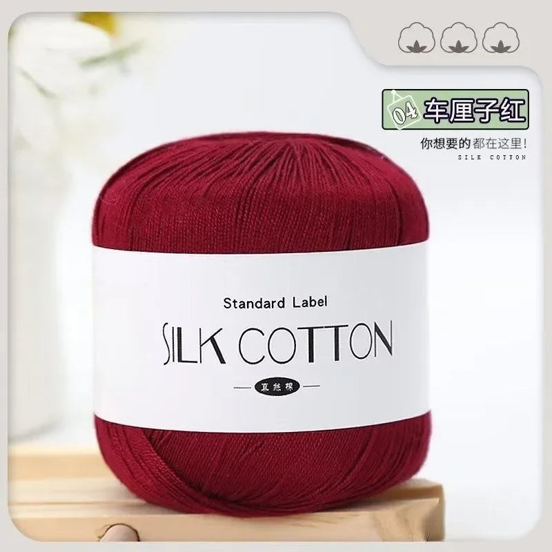 50g Soft Silk Lace Cotton Crochet Yarn