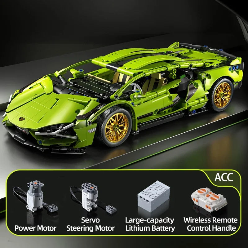1280-Piece Technical Racing Sports Car Building Set