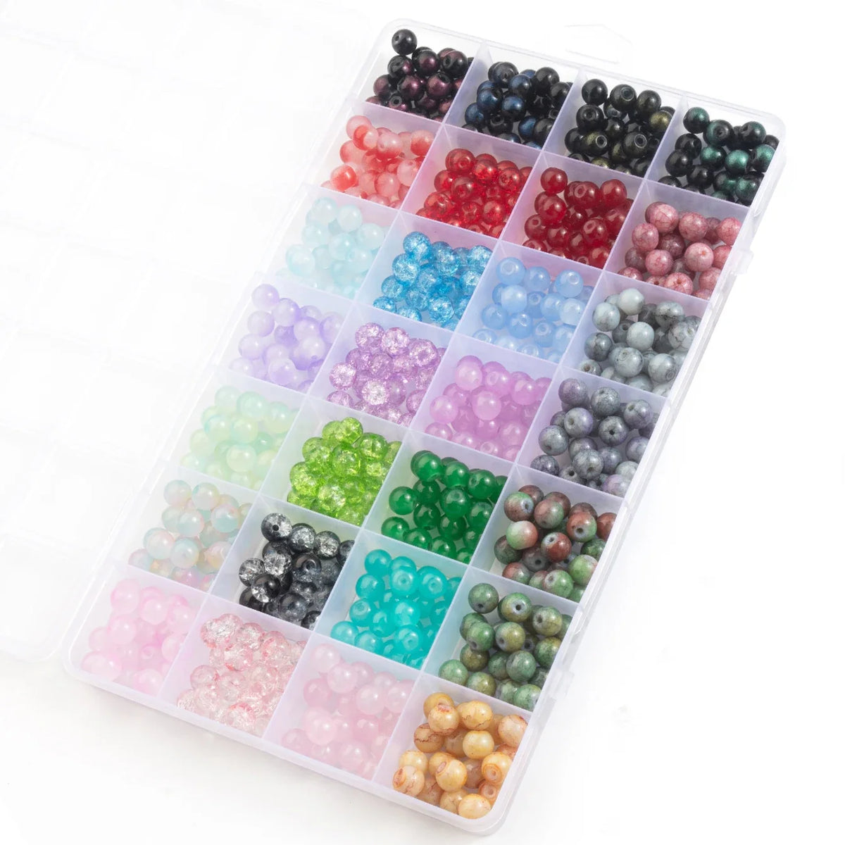 28-Color Glass Beads Bracelet Making Kit
