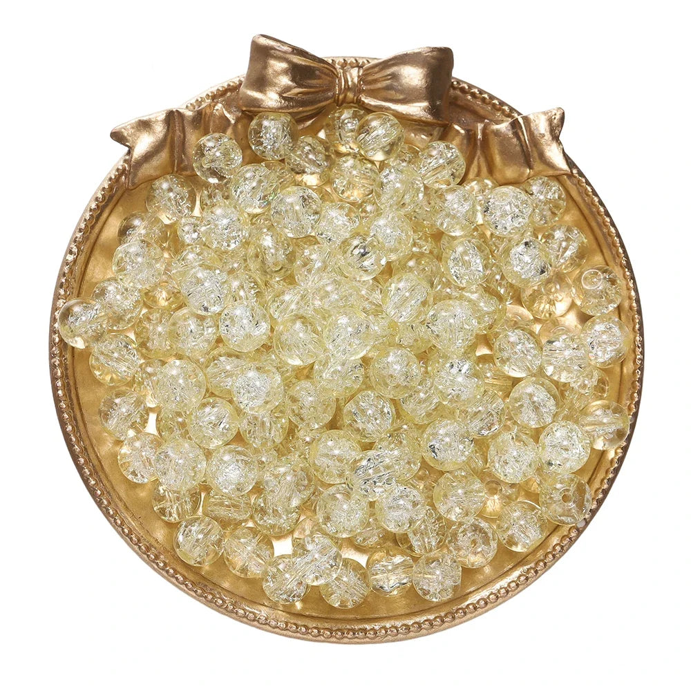 8mm Glass Crackle Spacer Beads