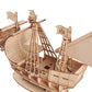 3D Wooden Sailboat Puzzle Assembly Model