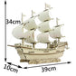3D Wooden Sailboat Puzzle Assembly Model