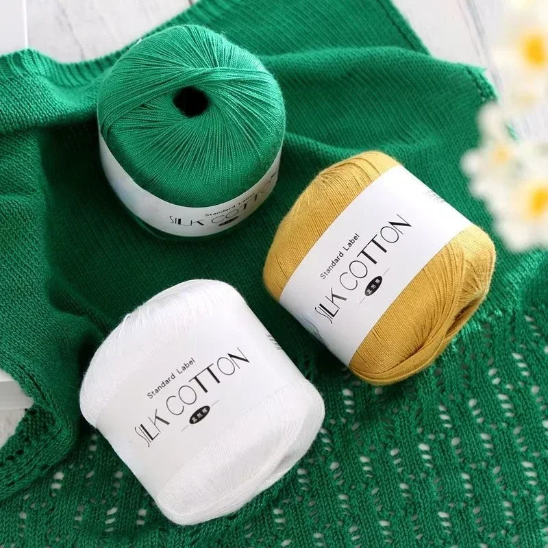 50g Soft Silk Lace Cotton Crochet Yarn