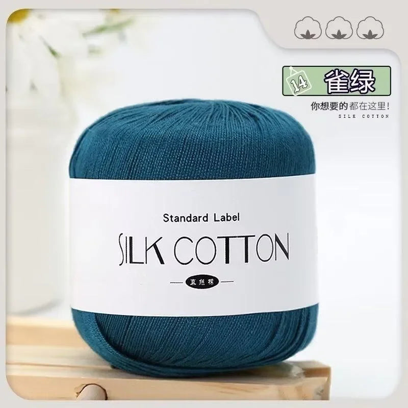50g Soft Silk Lace Cotton Crochet Yarn
