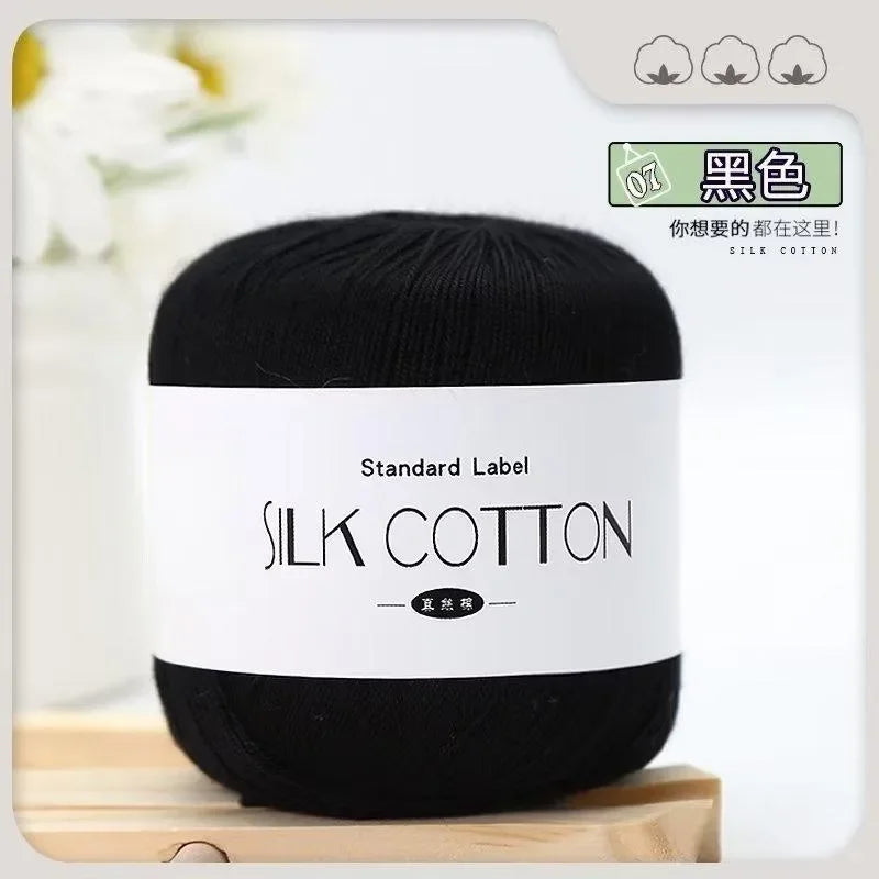 50g Soft Silk Lace Cotton Crochet Yarn