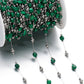 Mixed Stainless Steel Stone Bead Jewelry Chain